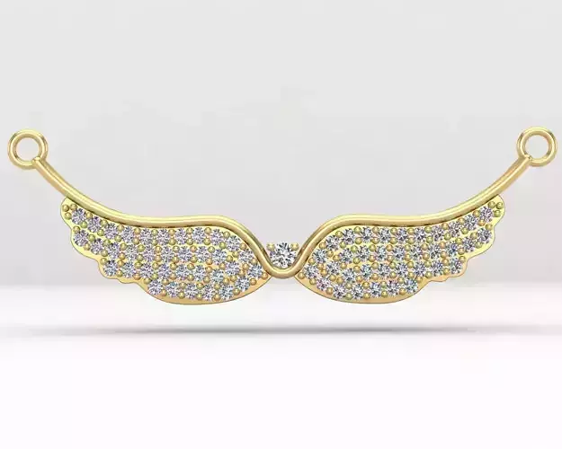 Wings necklace jewelry 19-MP 3D print model