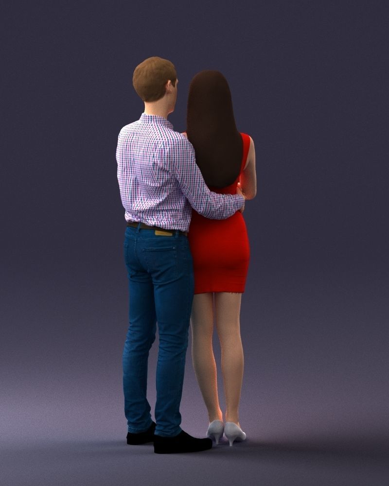 000065 Beauty Couple 0525 3dp 3D print model_6
