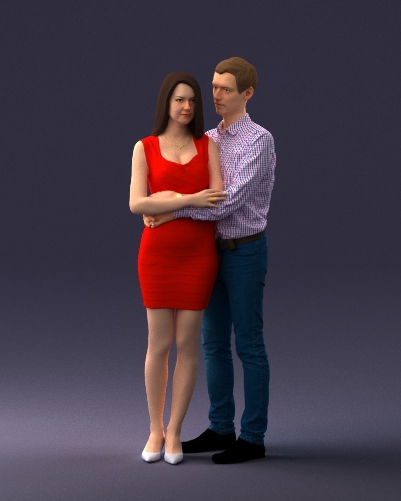 000065 Beauty Couple 0525 3dp 3D print model_16