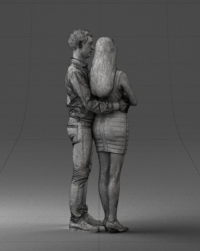 000065 Beauty Couple 0525 3dp 3D print model_34