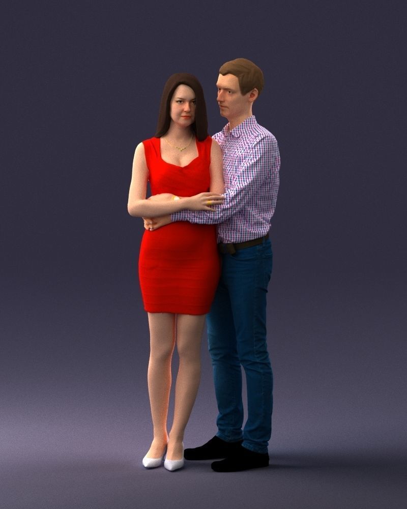 000065 Beauty Couple 0525 3dp 3D print model_17