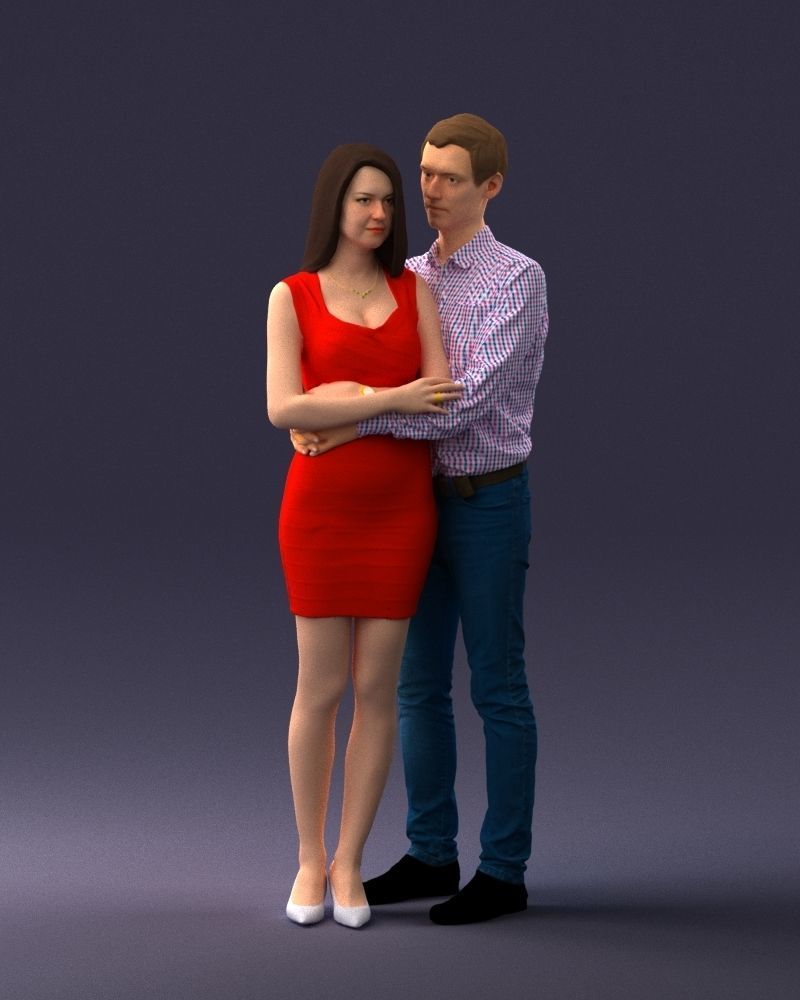 000065 Beauty Couple 0525 3dp 3D print model_5