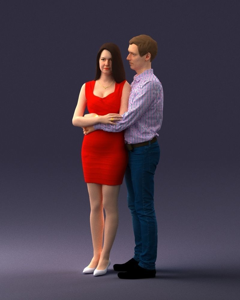 000065 Beauty Couple 0525 3dp 3D print model_15