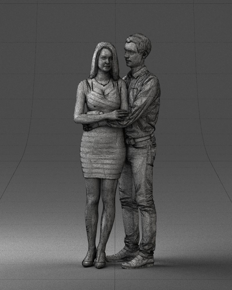 000065 Beauty Couple 0525 3dp 3D print model_8