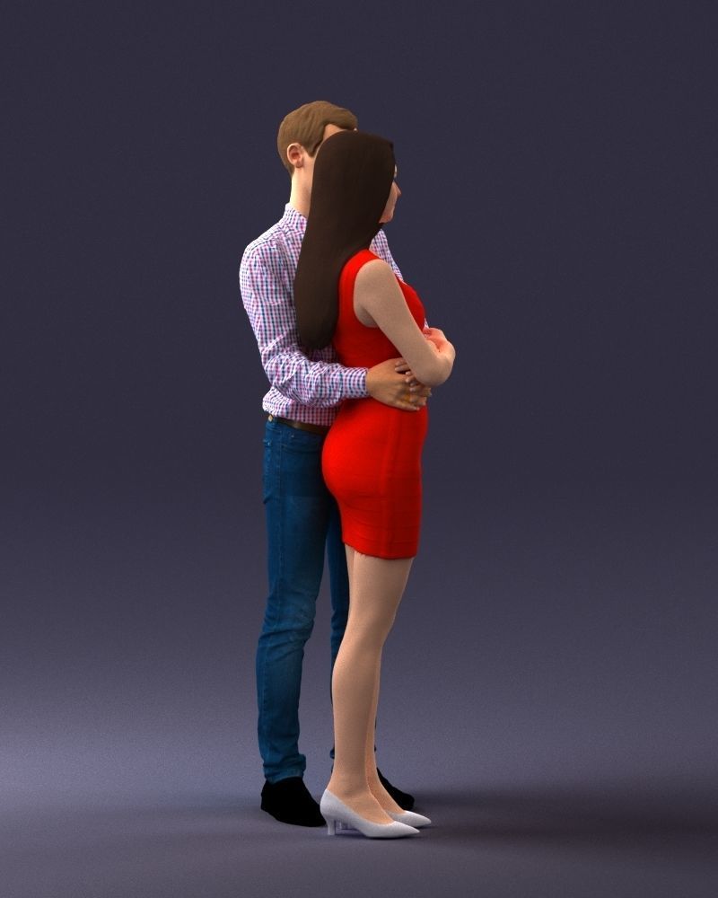 000065 Beauty Couple 0525 3dp 3D print model_4
