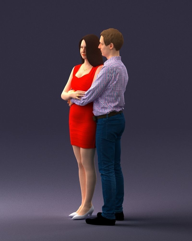 000065 Beauty Couple 0525 3dp 3D print model_14