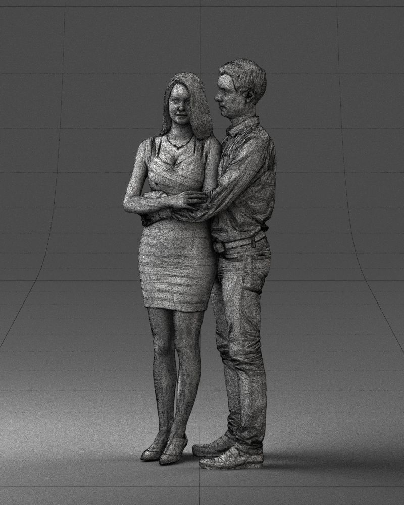 000065 Beauty Couple 0525 3dp 3D print model_7