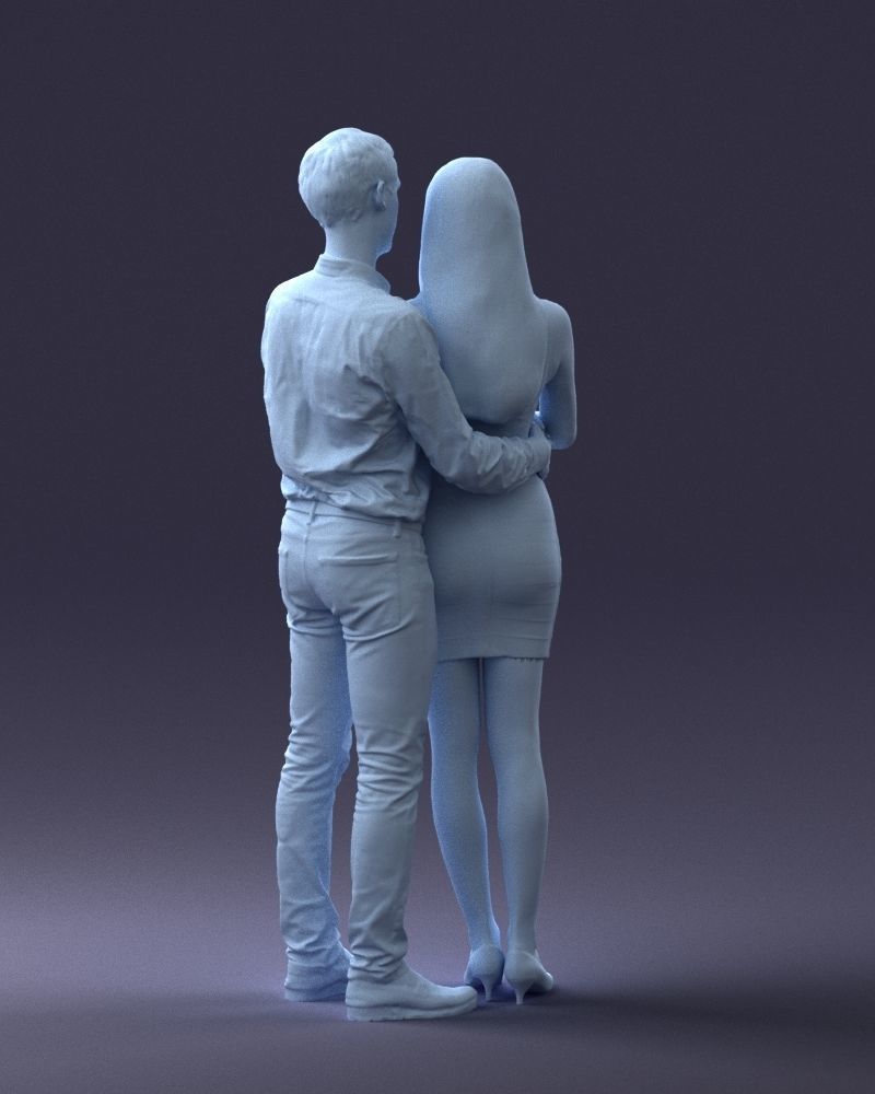 000065 Beauty Couple 0525 3dp 3D print model_24