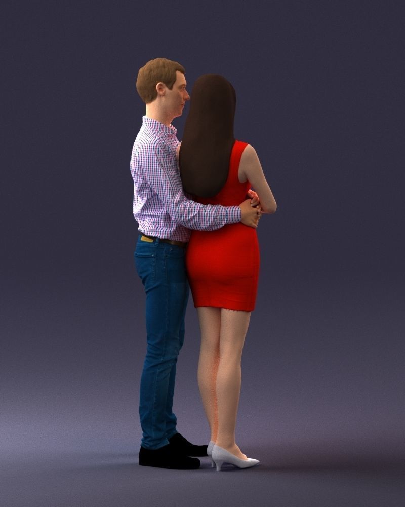 000065 Beauty Couple 0525 3dp 3D print model_1