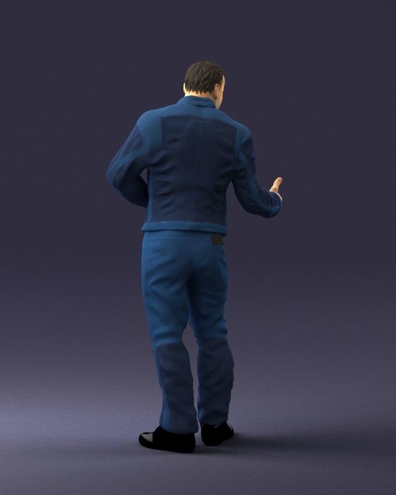 Biker in a charismatic pose 0096 3D model_18