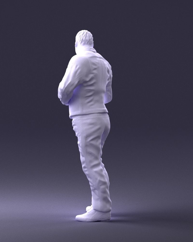 Biker in a charismatic pose 0096 3D model_22