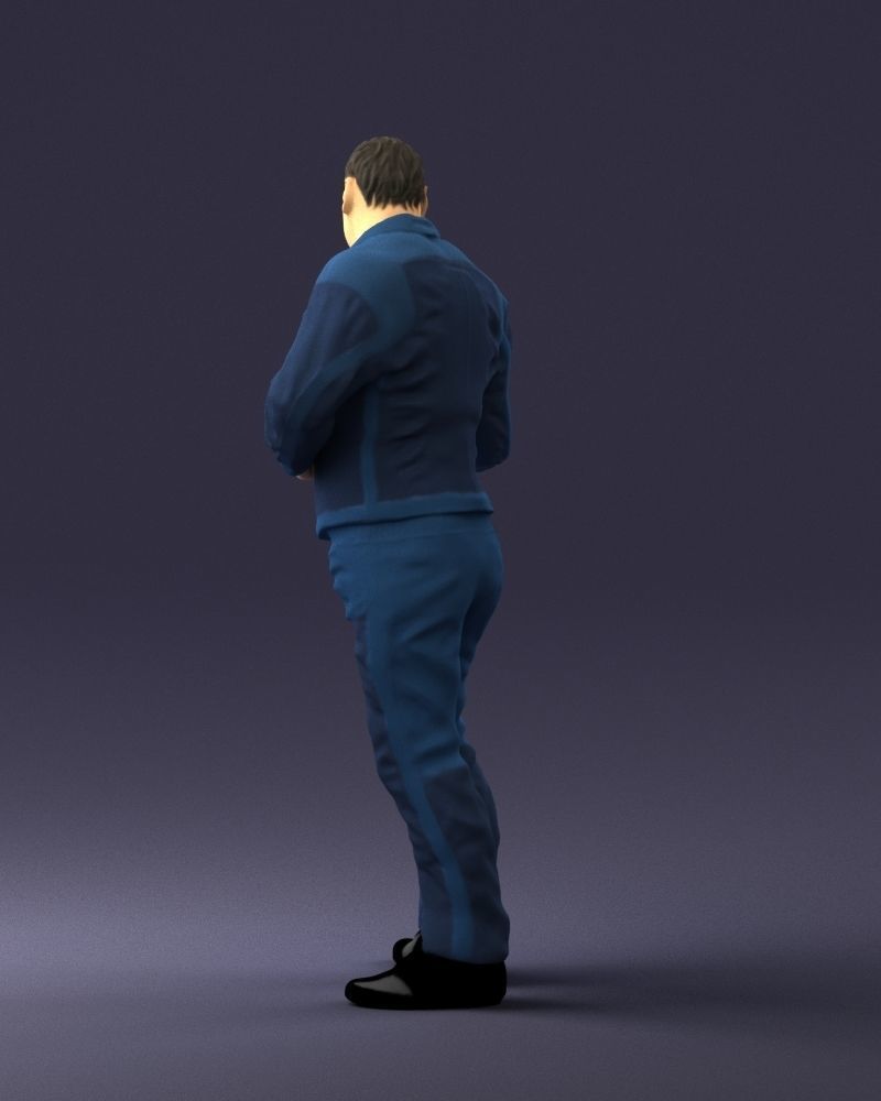 Biker in a charismatic pose 0096 3D model_21