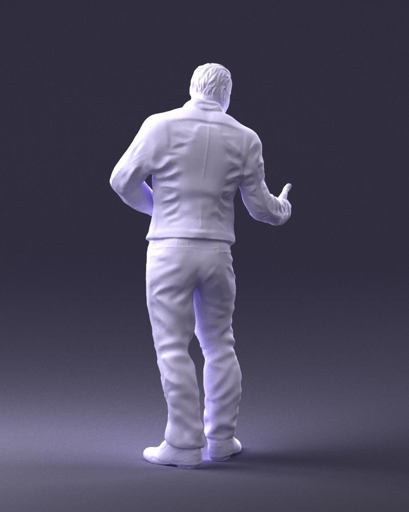 Biker in a charismatic pose 0096 3D Print Ready 3D print model_19