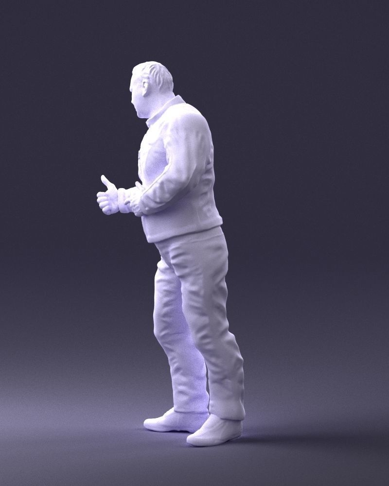 Biker in a charismatic pose 0096 3D Print Ready 3D print model_25