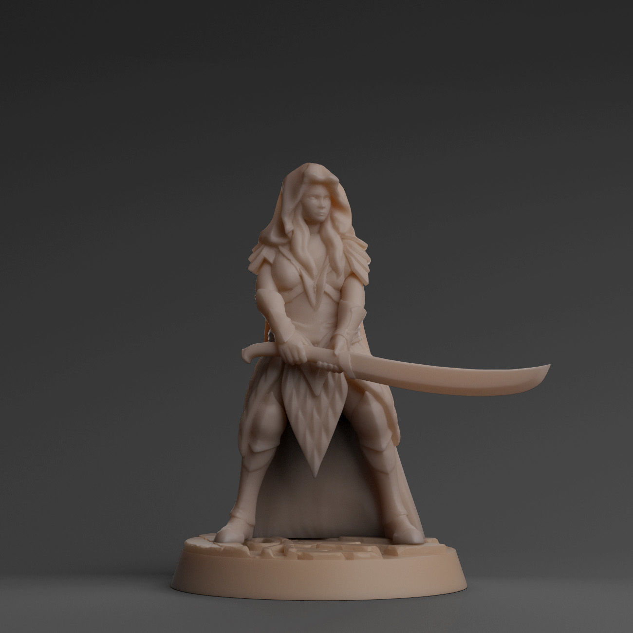Elven Bodyguard Tabletop Miniature Free 3D print model_1