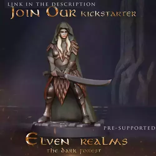 Elven Bodyguard Tabletop Miniature Free 3D print model