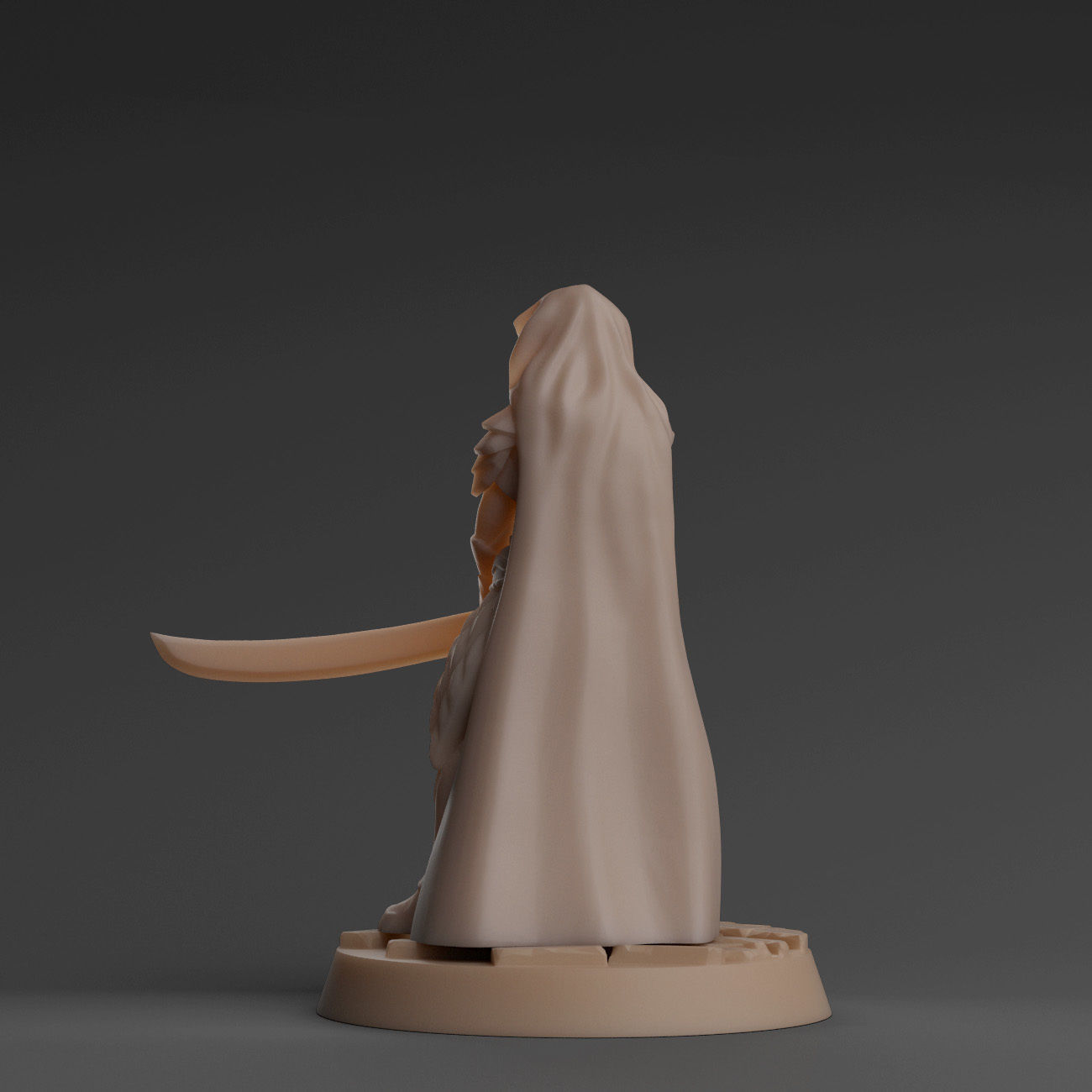 Elven Bodyguard Tabletop Miniature Free 3D print model_3
