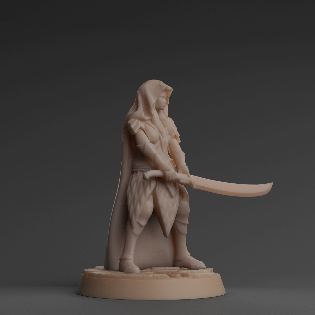 Elven Bodyguard Tabletop Miniature Free 3D print model_2