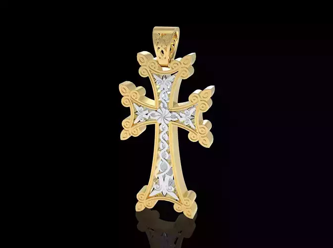 Fashion Armenian  cross STL Formats  3D print model