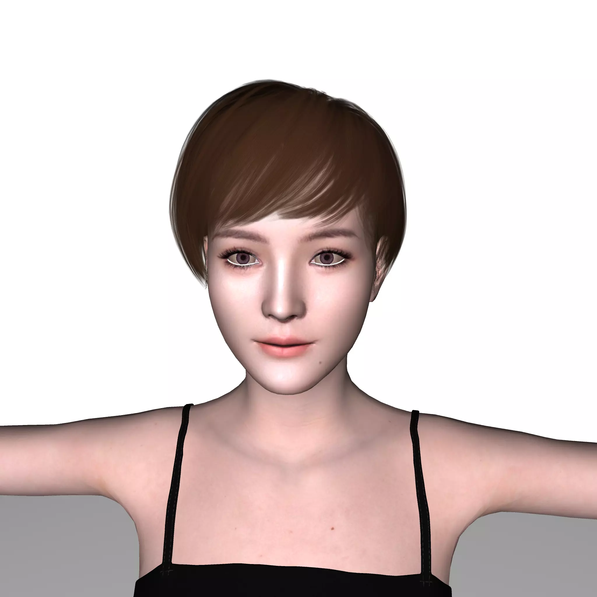 Beautiful Female character woman full body Free 3D model_0