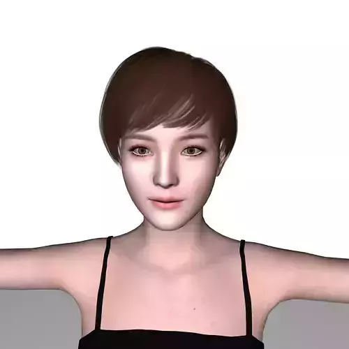 Beautiful Female character woman full body Free 3D model
