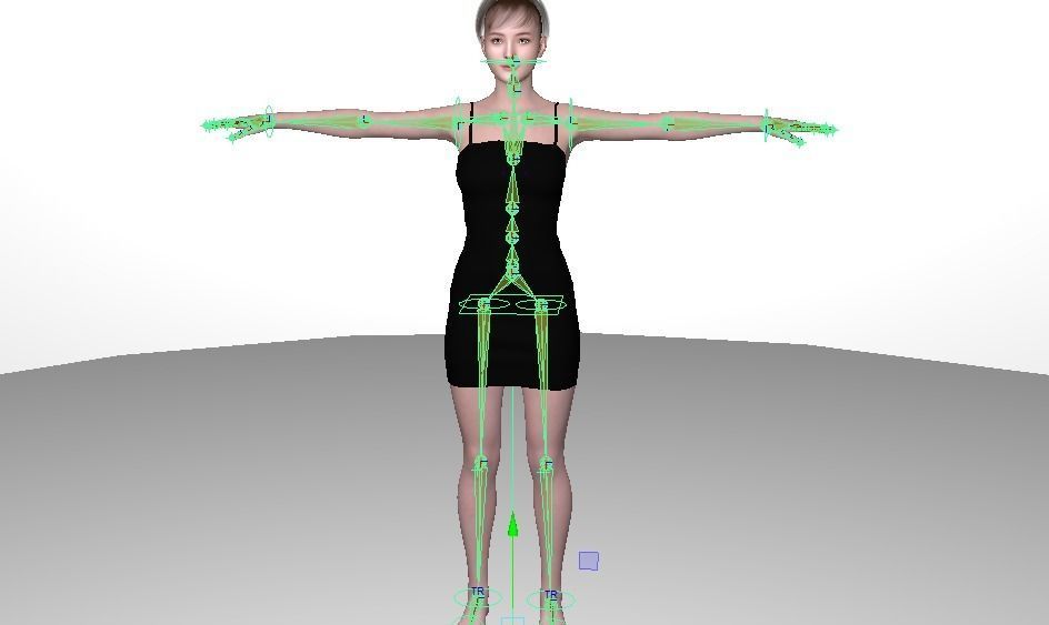 Beautiful Female character woman full body Free 3D model_3