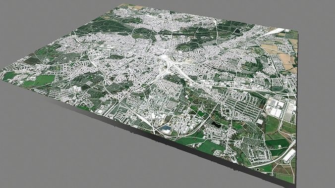 Cityscape Leipzig Germany 3D model 5