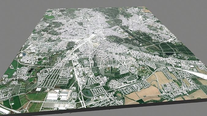 Cityscape Leipzig Germany 3D model 4