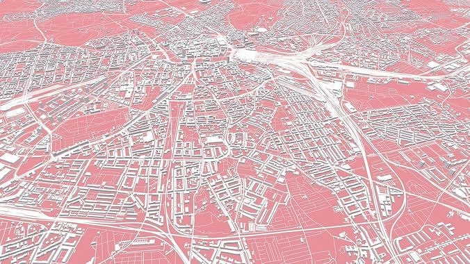 Cityscape Leipzig Germany 3D model 7