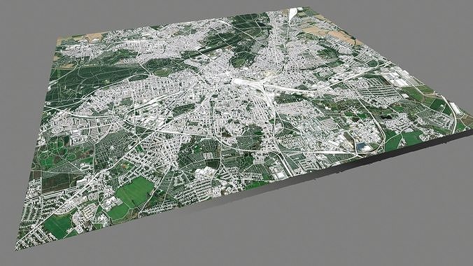 Cityscape Leipzig Germany 3D model 6