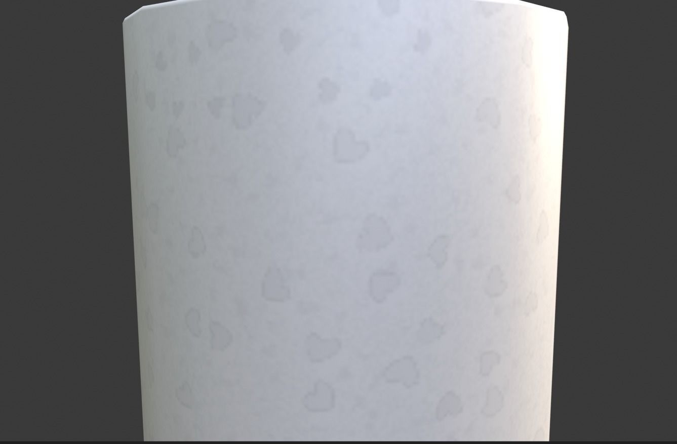 Toilet Paper and Texture Low-poly 3D model_7