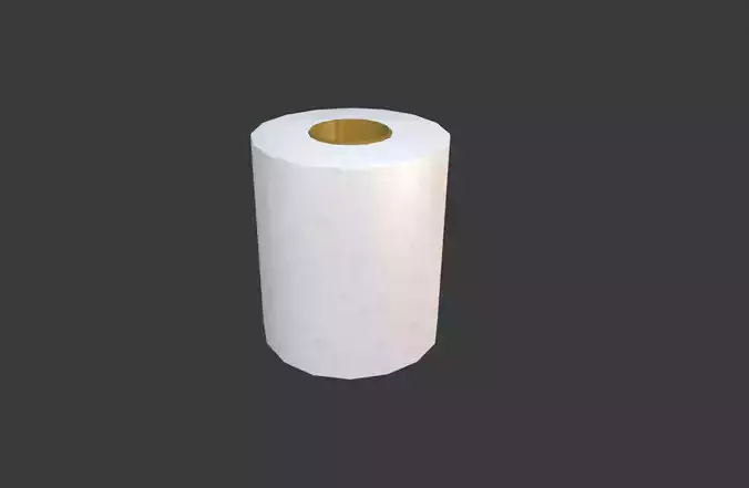 Toilet Paper and Texture Low-poly 3D model