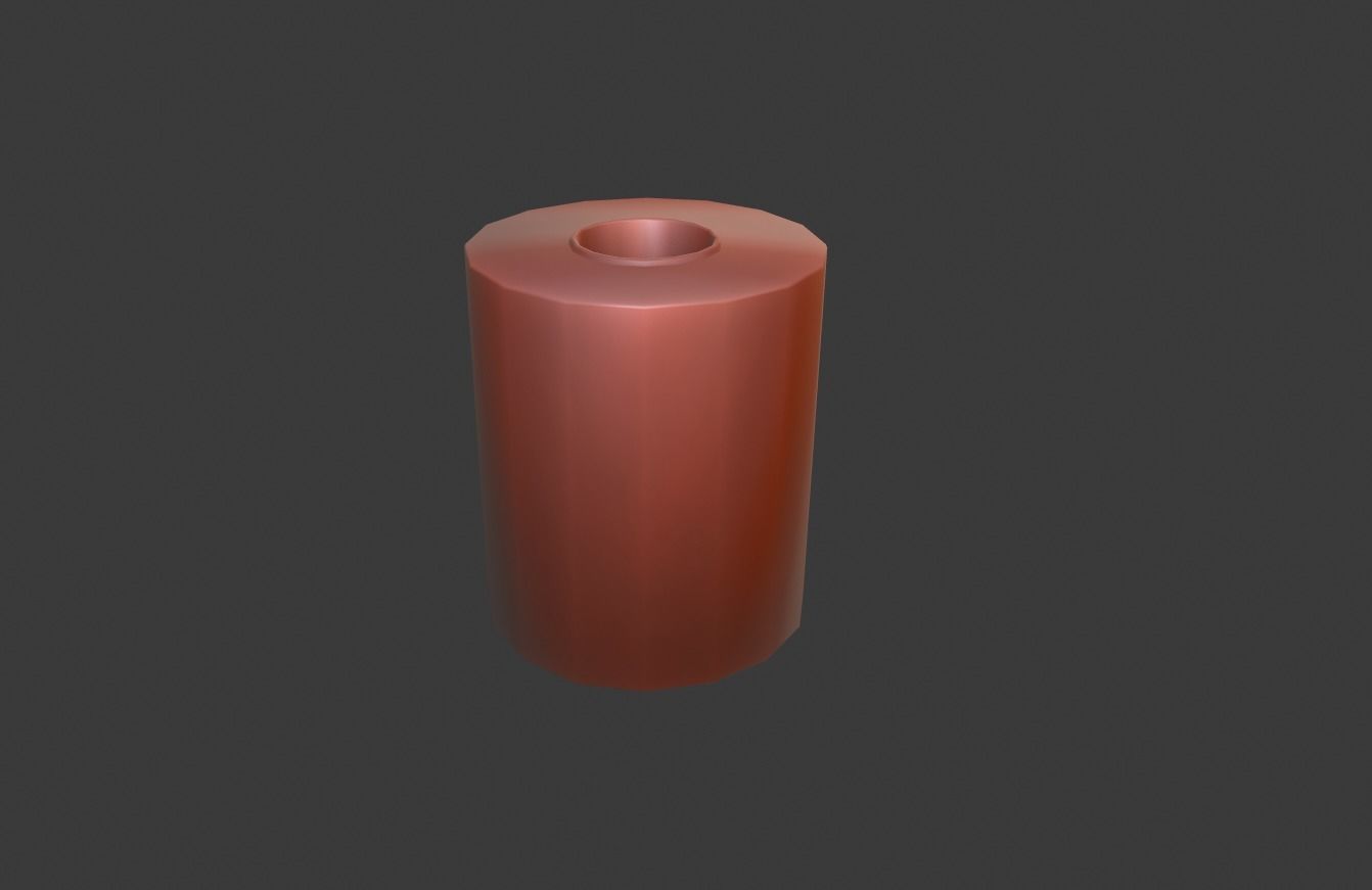 Toilet Paper and Texture Low-poly 3D model_9