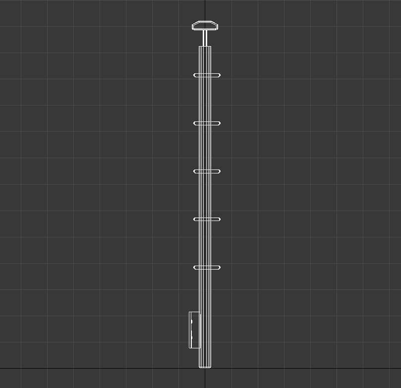Steel pipe balcony railing 3D model_13
