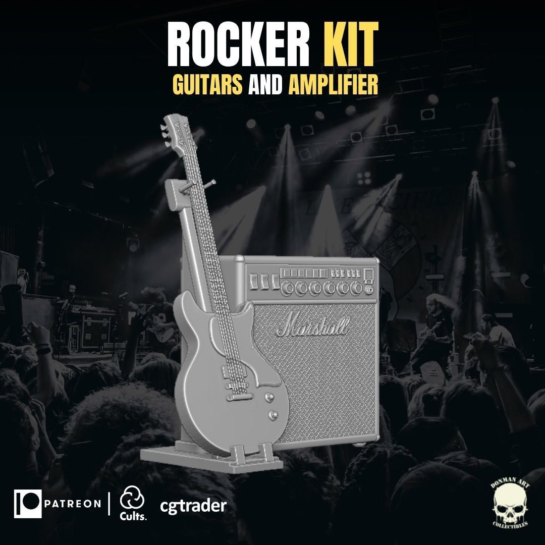 Rocker Kit for action figures 3D print model_21