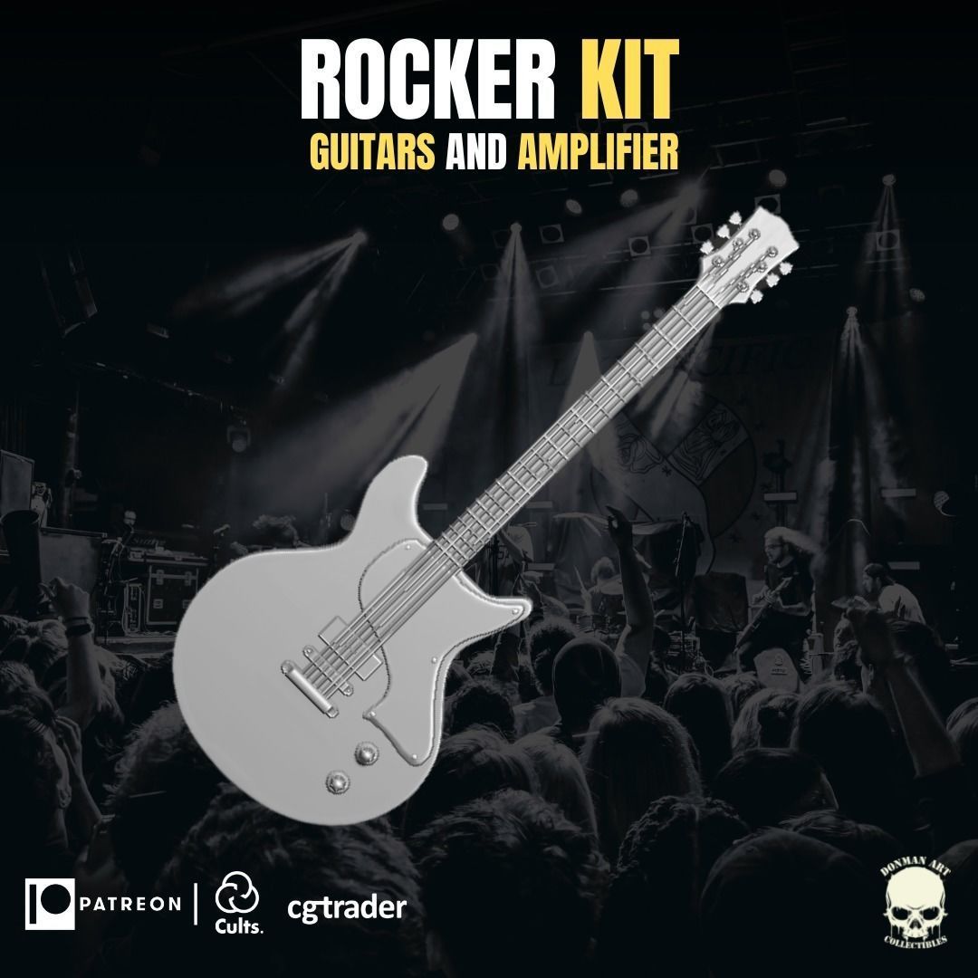Rocker Kit for action figures 3D print model_12
