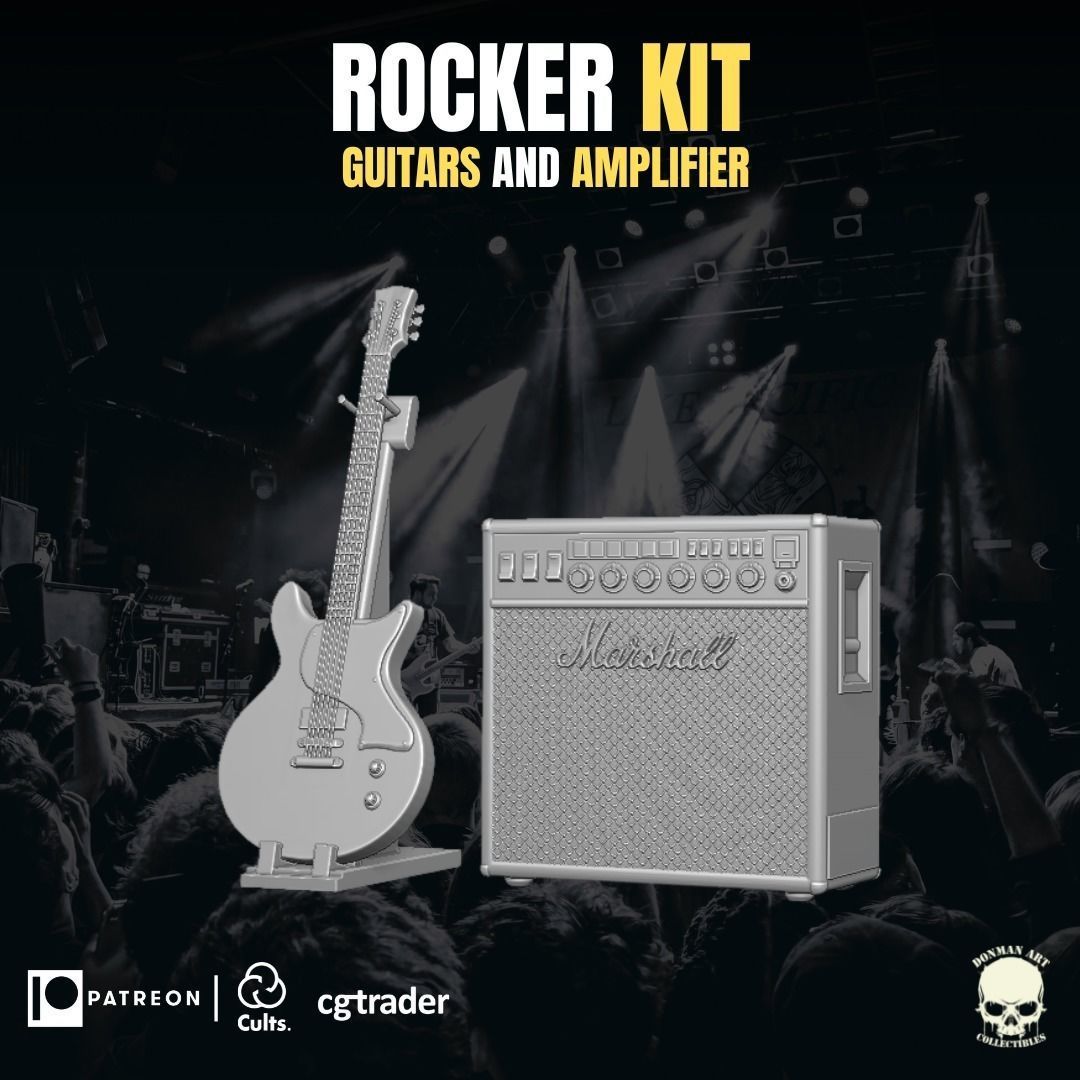 Rocker Kit for action figures 3D print model_20
