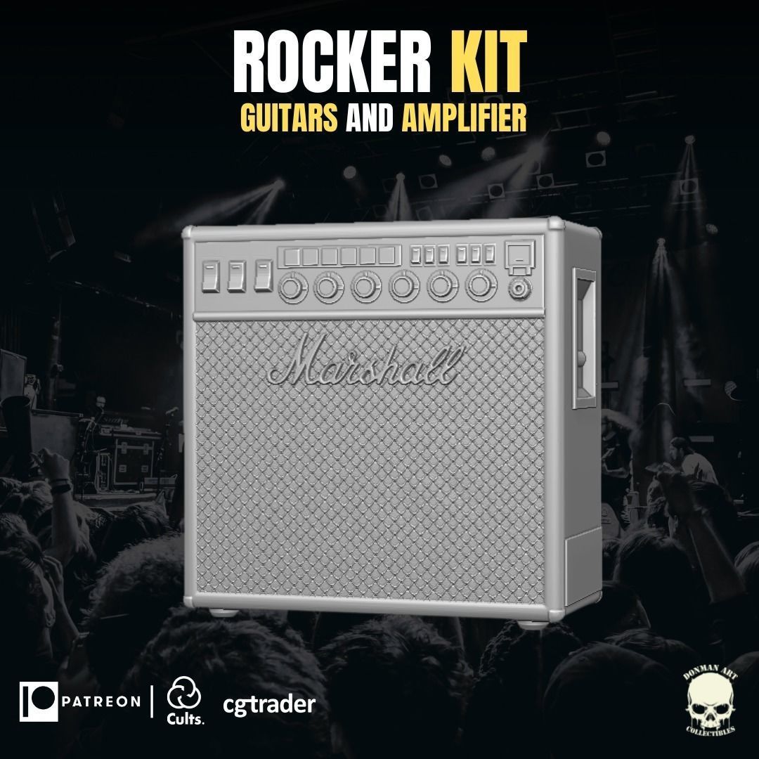 Rocker Kit for action figures 3D print model_4