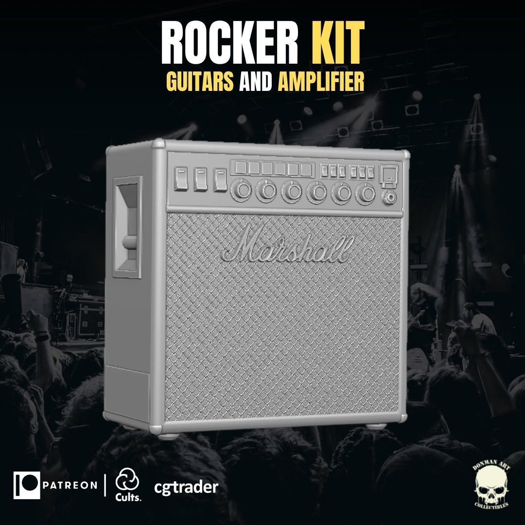 Rocker Kit for action figures 3D print model_5