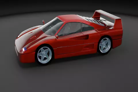 ferrari f40 car Free low-poly 3D model
