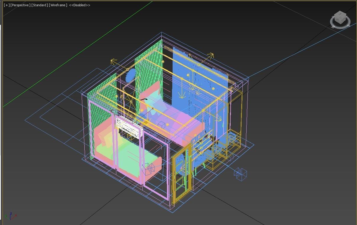 Bedroom 3D model interior scene Free 3D model_3