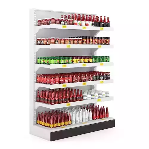 Supermarket Shelf 3D model