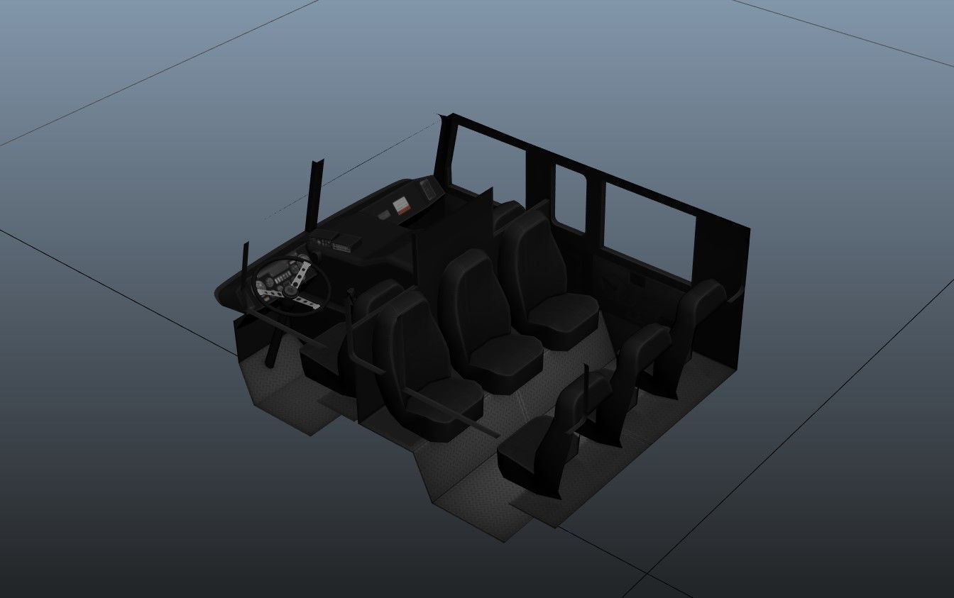 Generic fire truck Low-poly 3D model_44