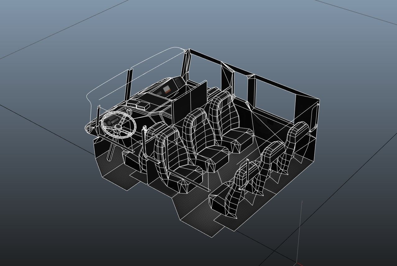 Generic fire truck Low-poly 3D model_45