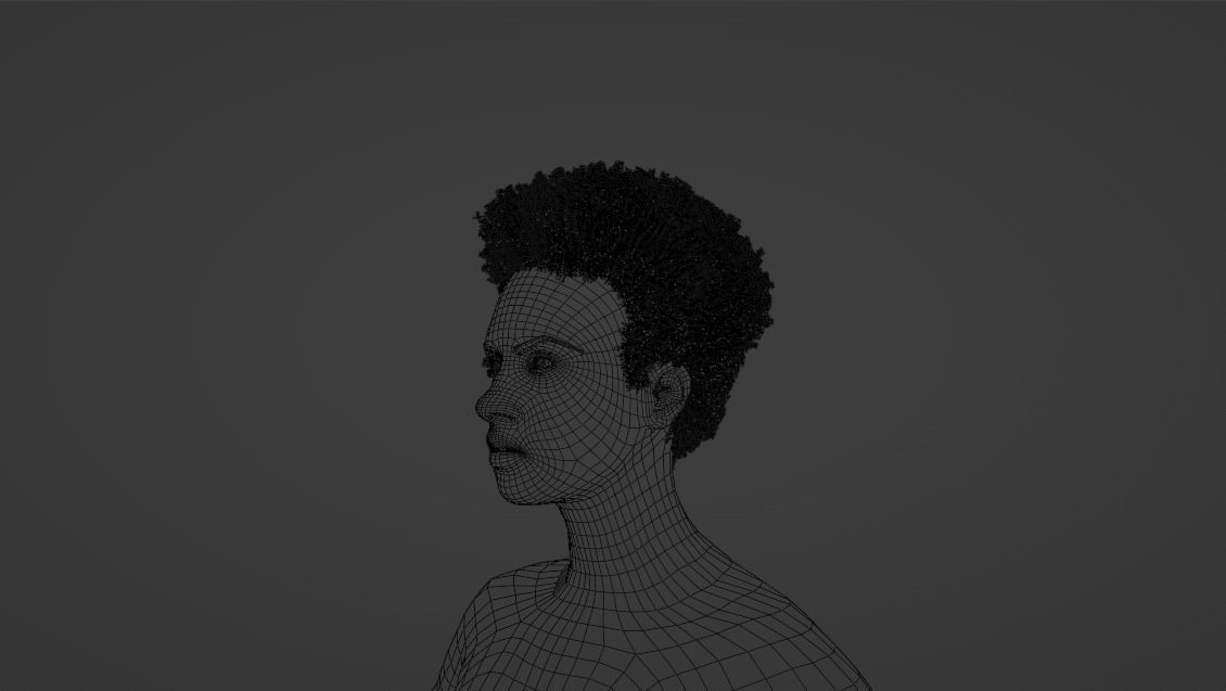 Miles Hair 3D model_5