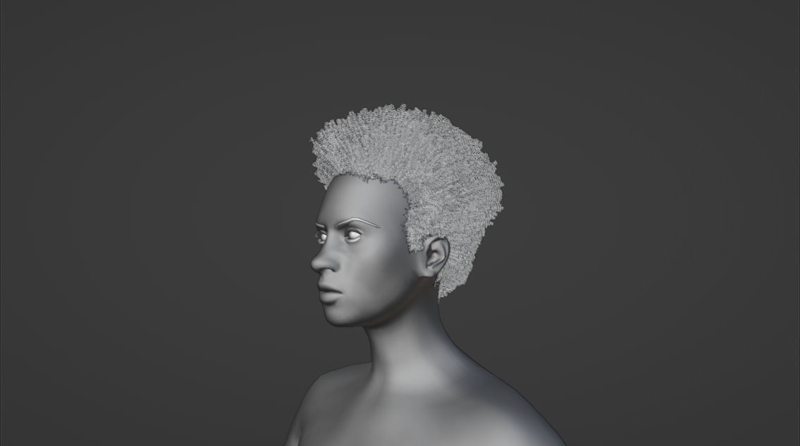 Miles Hair 3D model_4