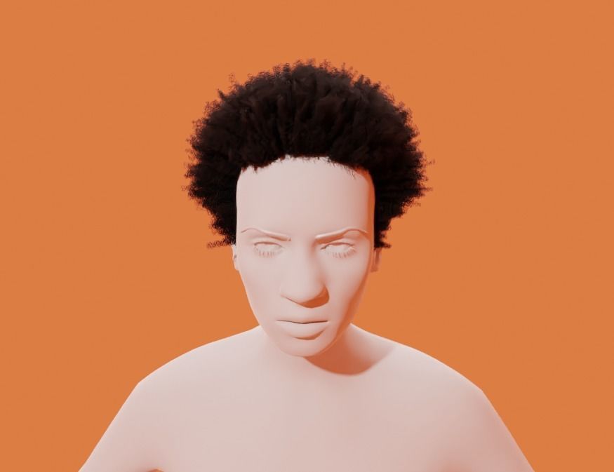 Miles Hair 3D model_2