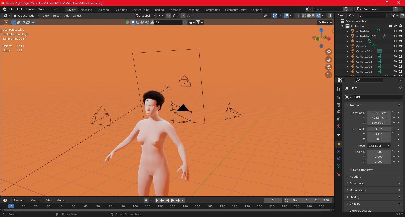 Miles Hair 3D model_16