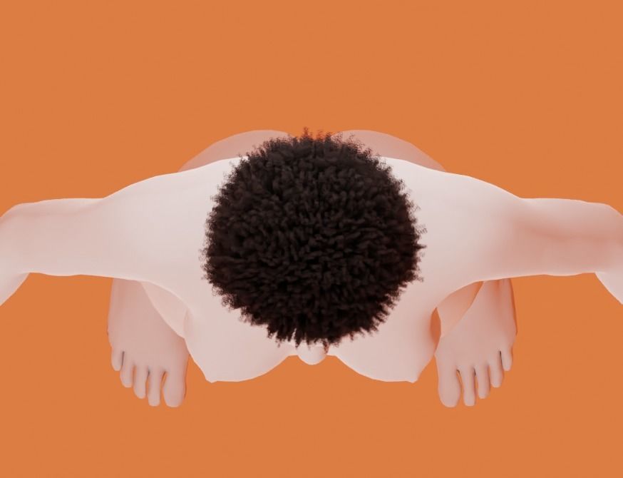 Miles Hair 3D model_3