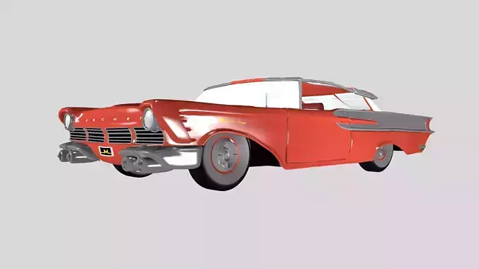 1956 Mercury XM Turnpike Cruiser car rigged Low-poly 3D model